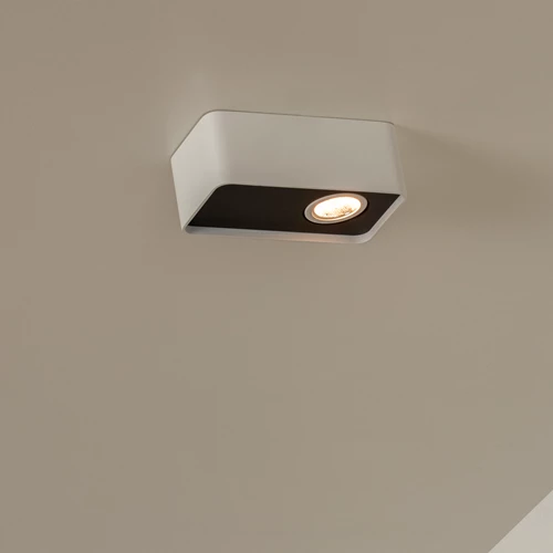Lucide ANGULAR - Spot plafond - LED Dim. - 1x6W 2700K - Blanc | Premium - ambiance 1
